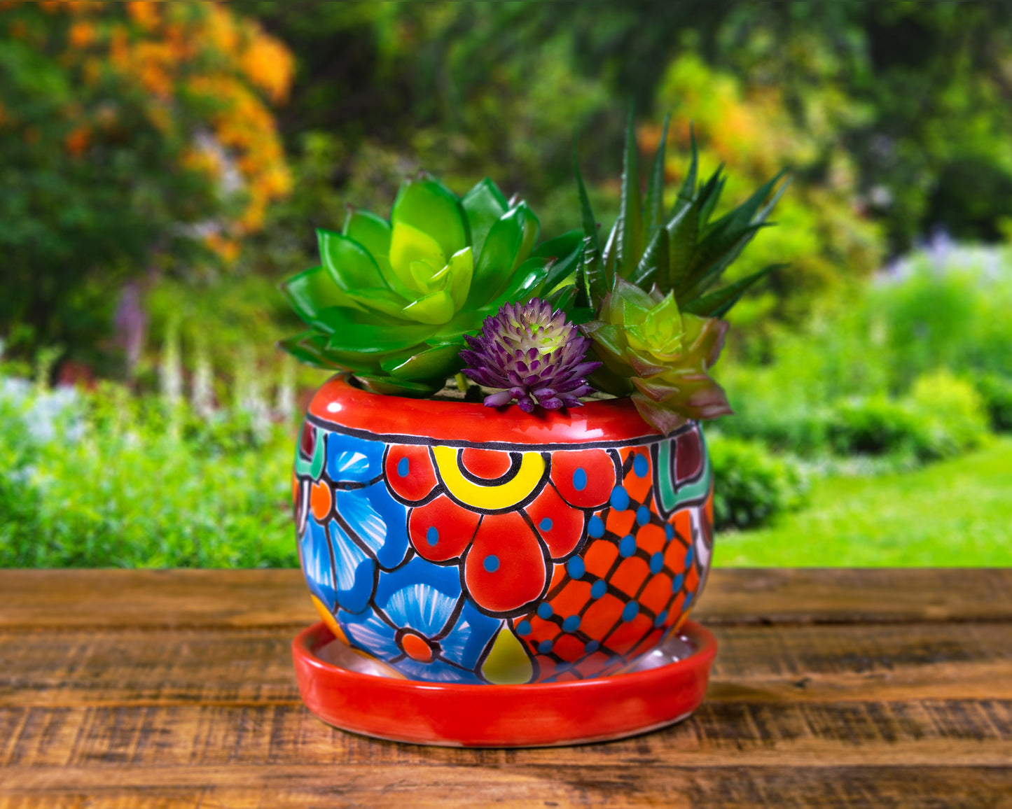 Bowl Planter - Small (2PC) - Red