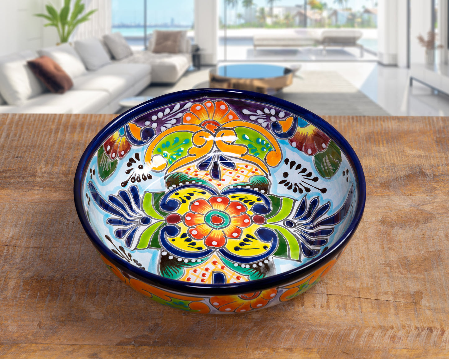 Large Serving "Tunero" Bowl - Multi-Color