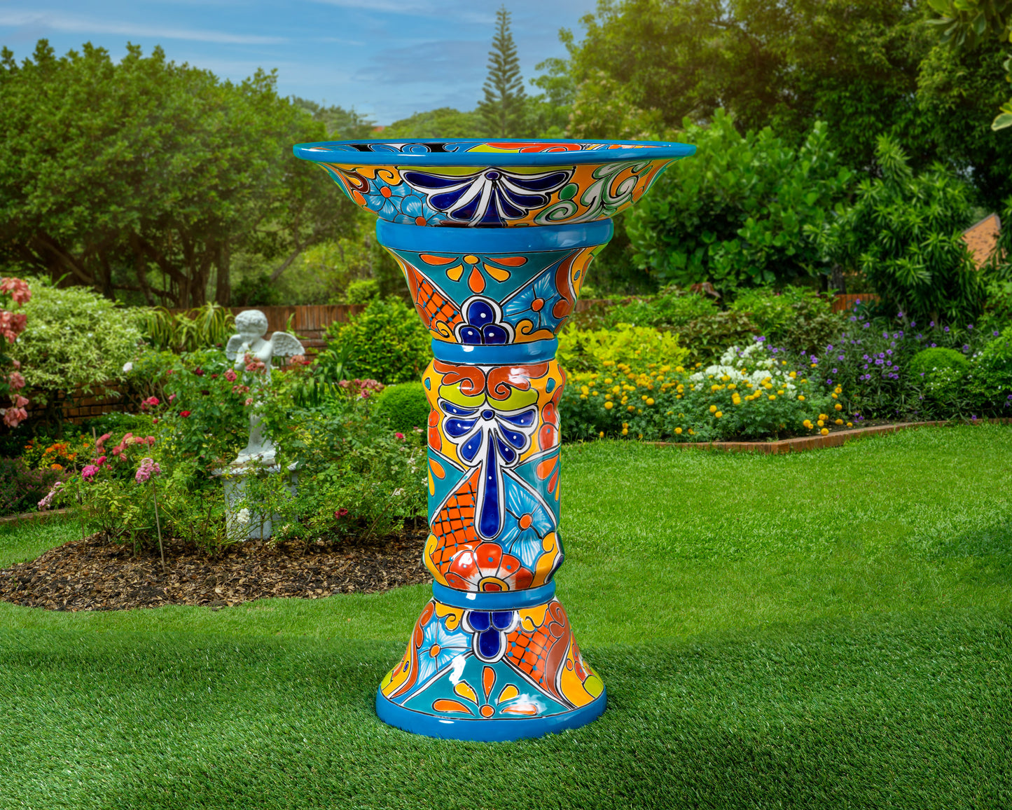 Large Bird Bath - Turquoise