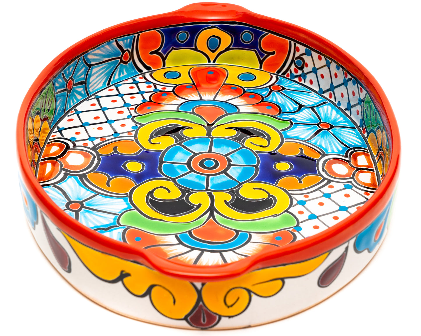 Oval Tray With Handles - Large - Red