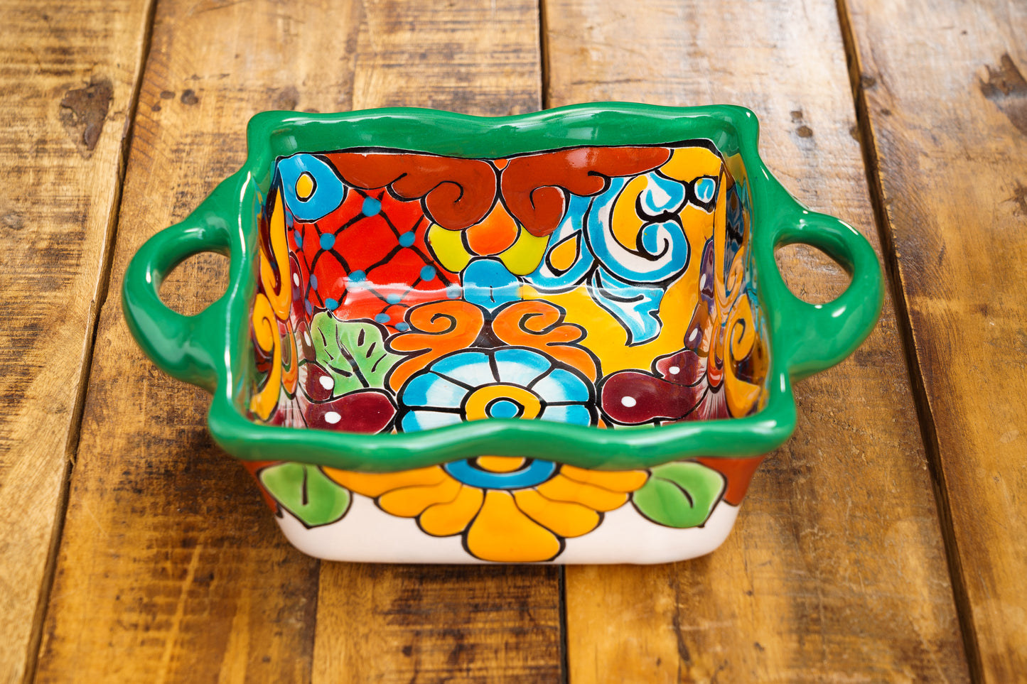 Scalloped Bowl - Deep Green