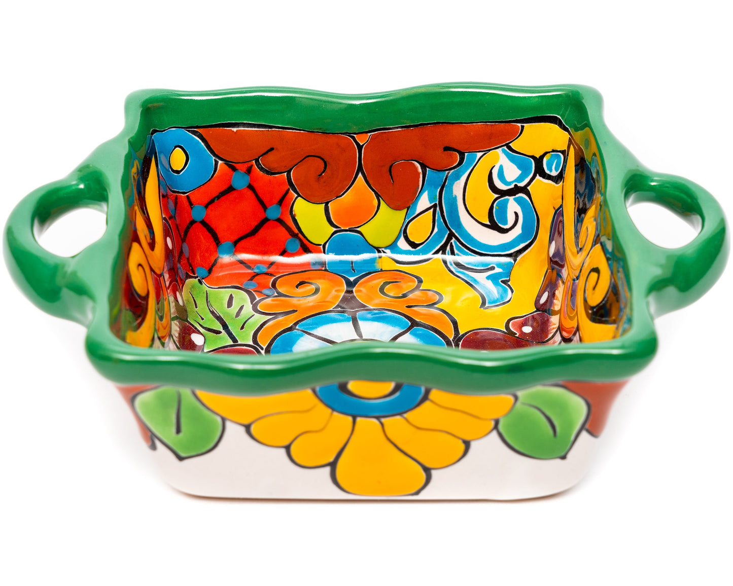 Scalloped Bowl - Deep Green