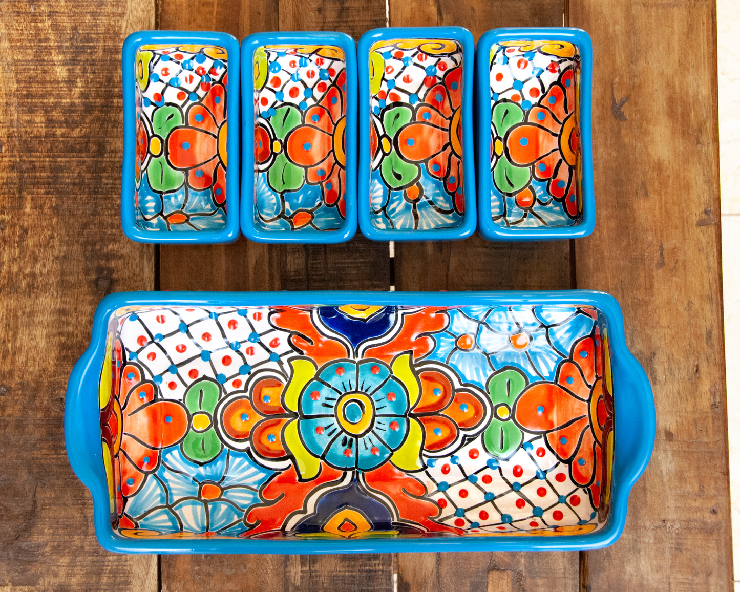 Rectangle Serving Set - (5PC) - Turquoise