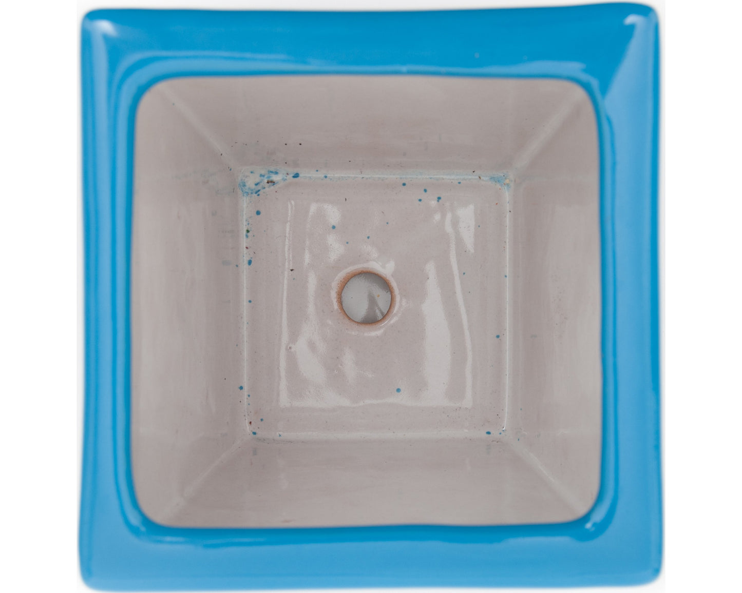 Tall Taper Planter w Saucer - Turquoise