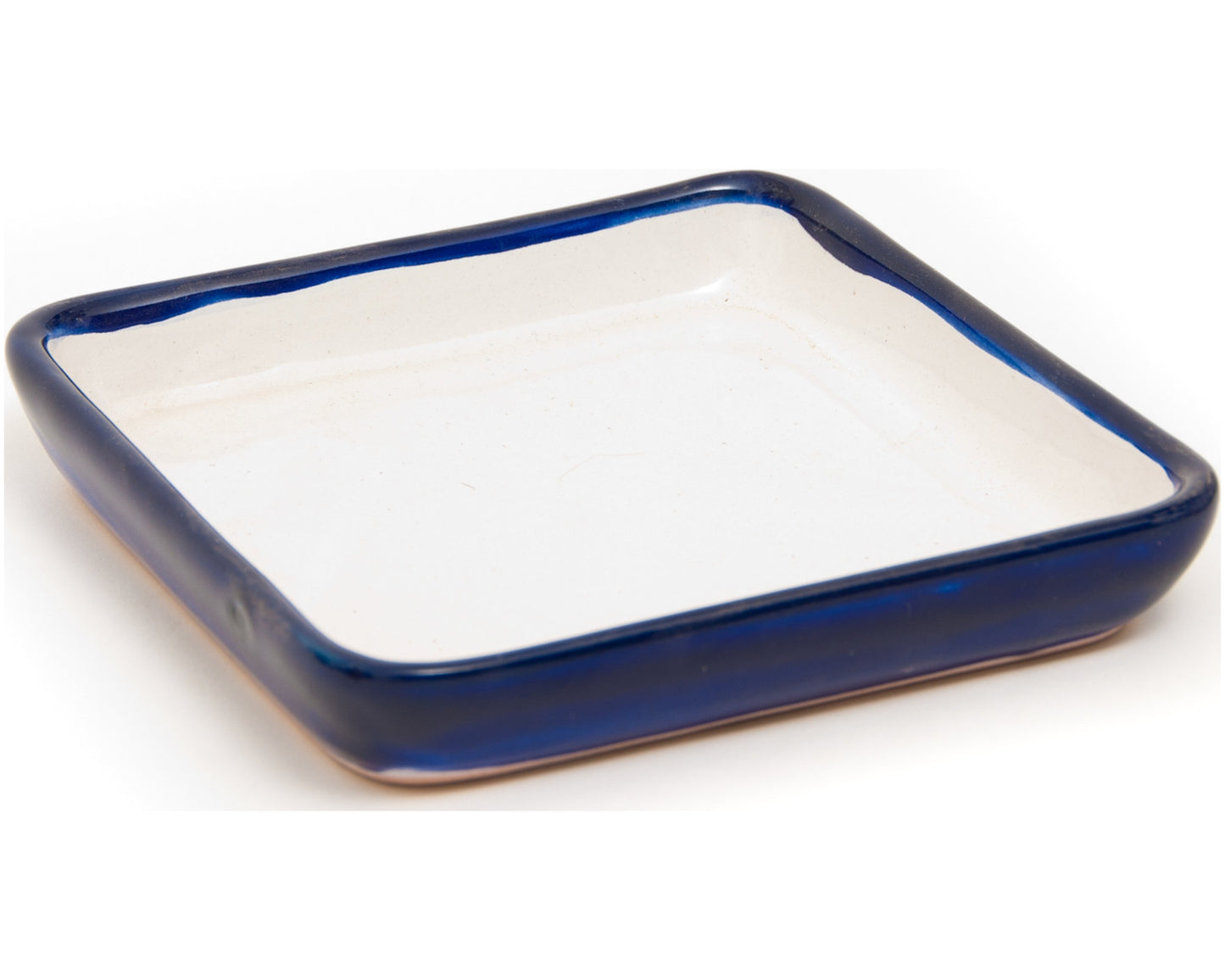 Tall Taper Planter w Saucer - Cobalt