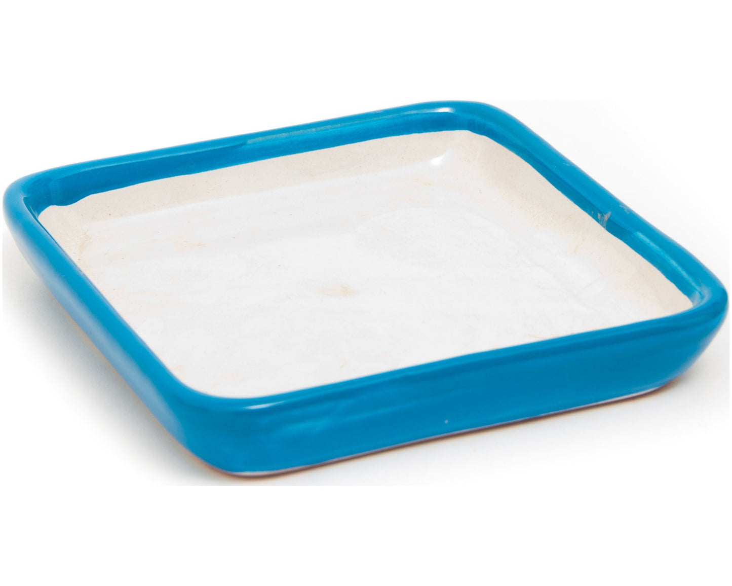 Tall Taper Planter w Saucer - Turquoise