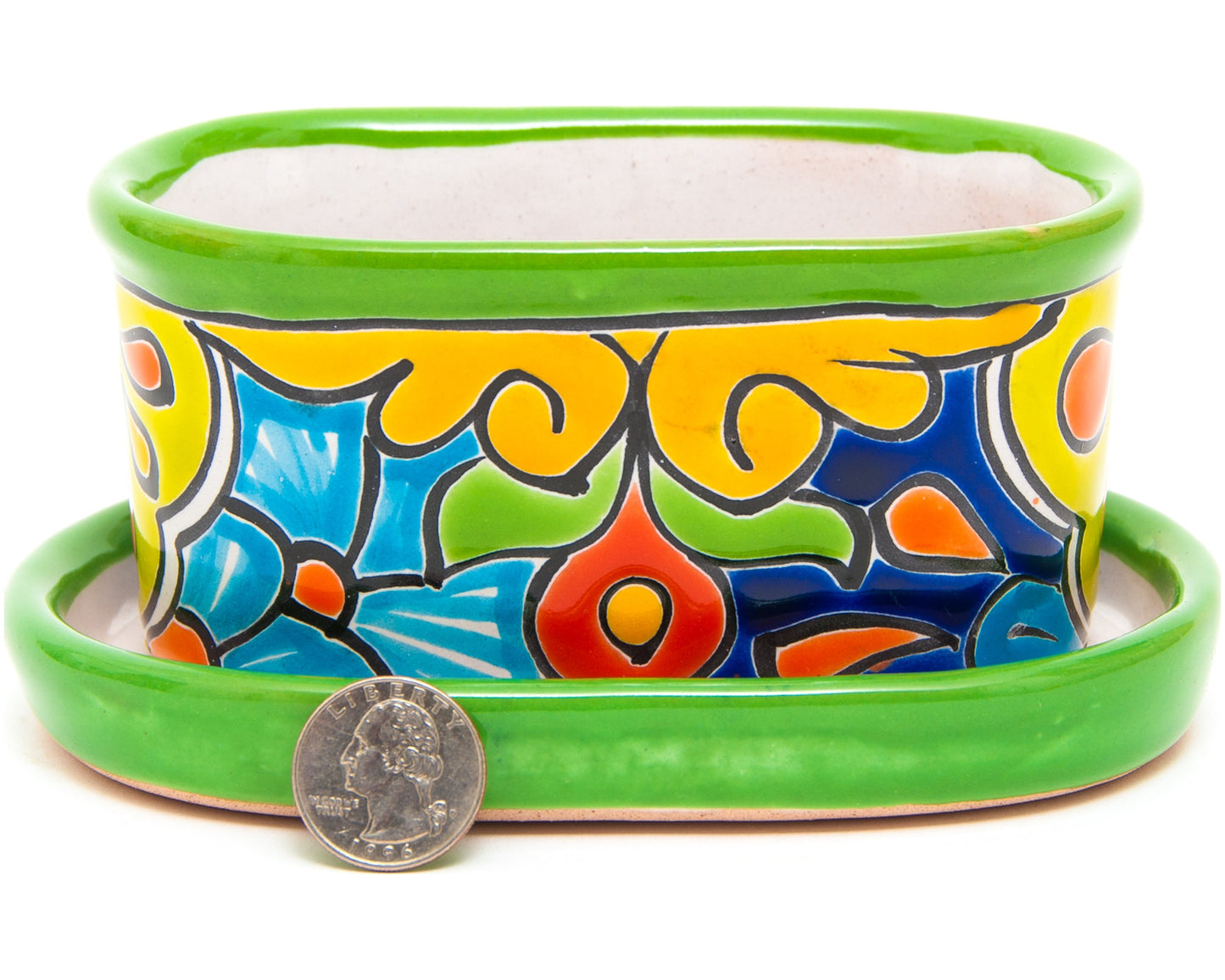 Oval Mini Planter (2PC) - Green