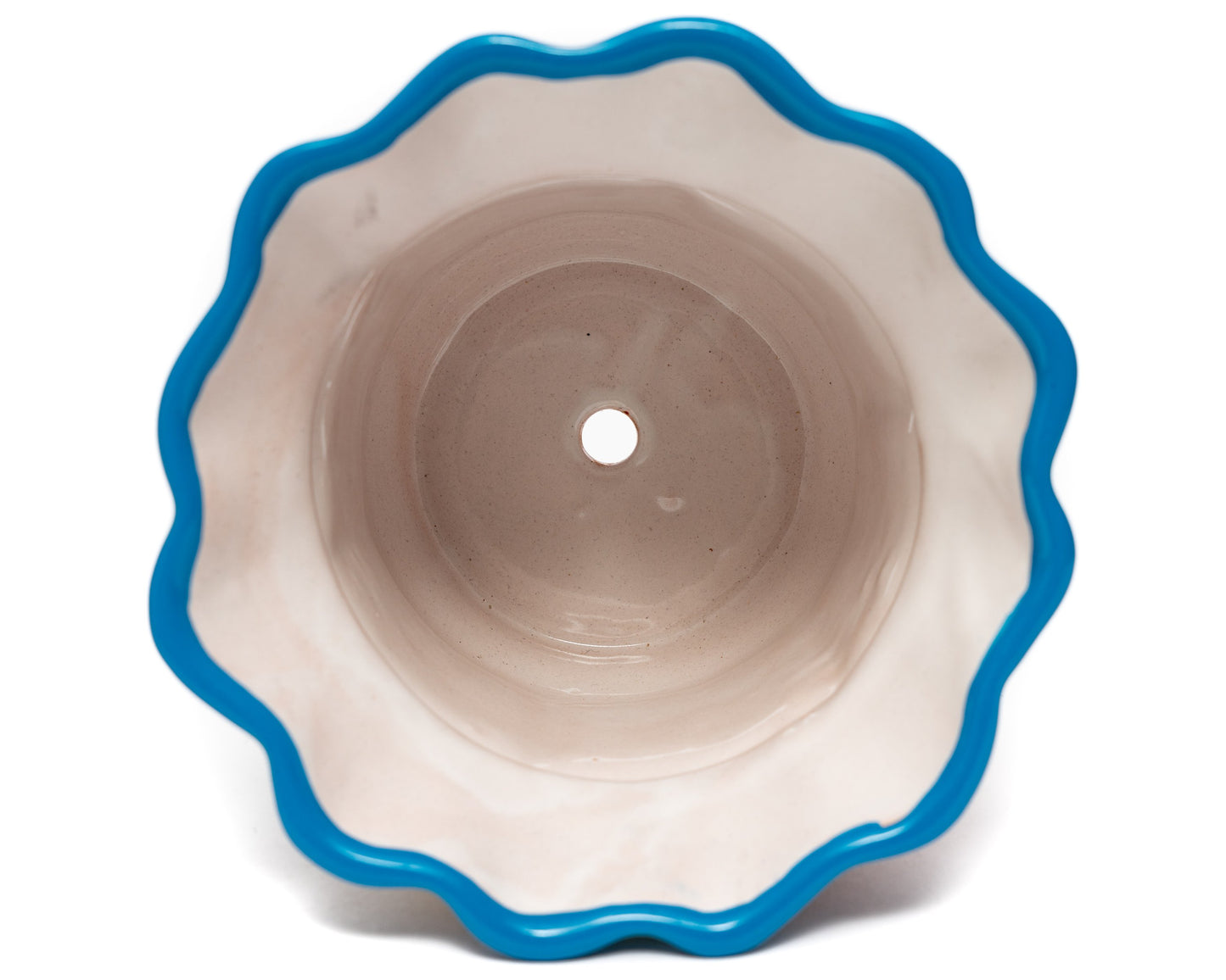 Scalloped Planter - Small - Turquoise