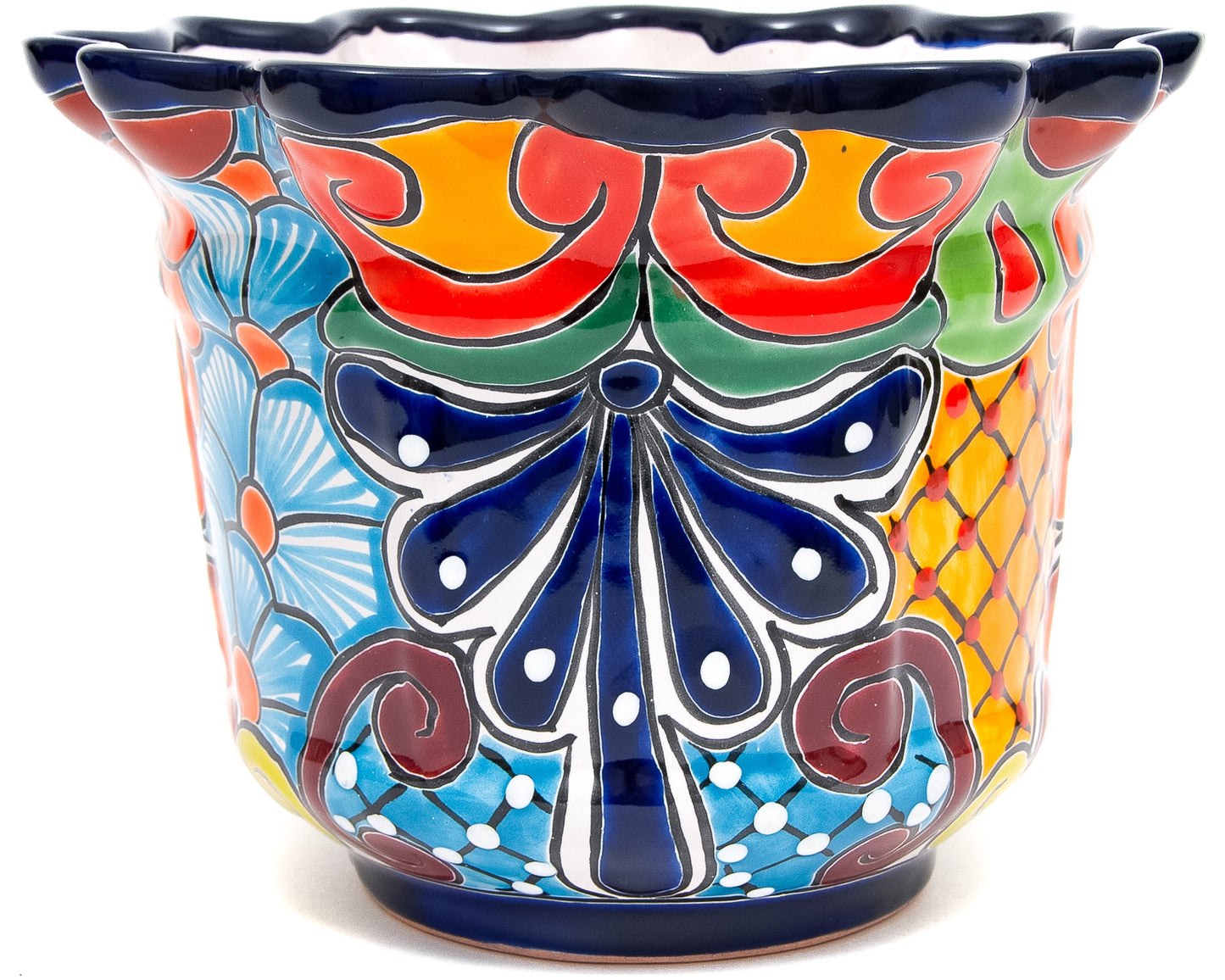Scalloped Planter - Large - Cobalt