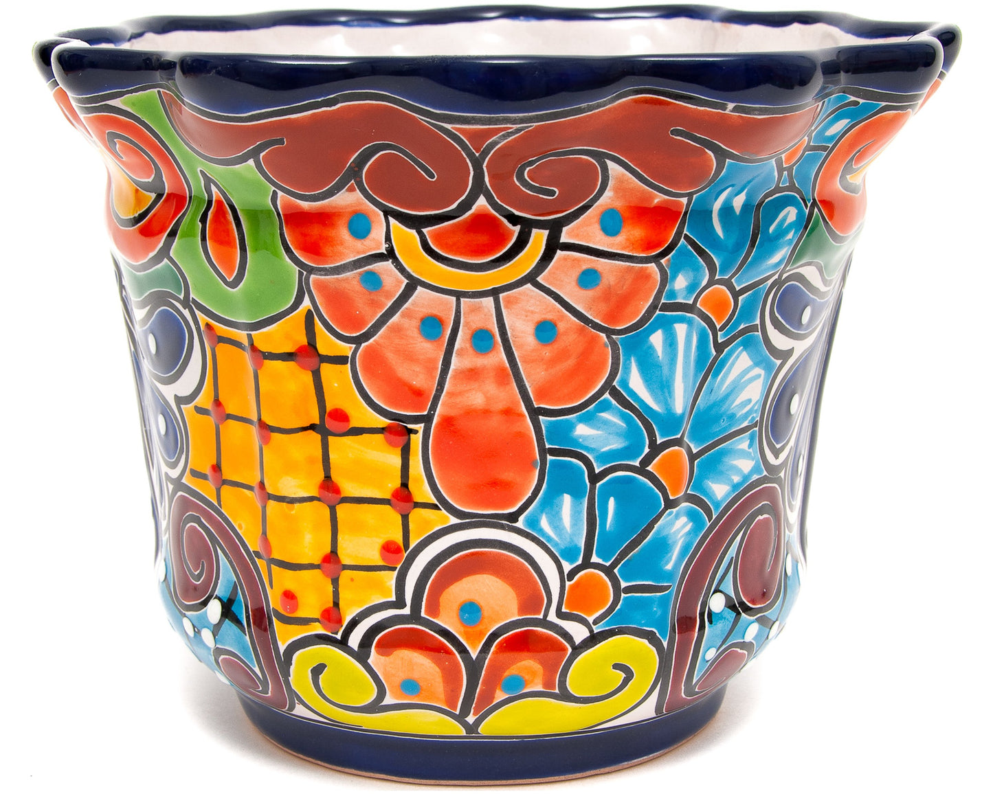 Scalloped Planter - Medium - Cobalt