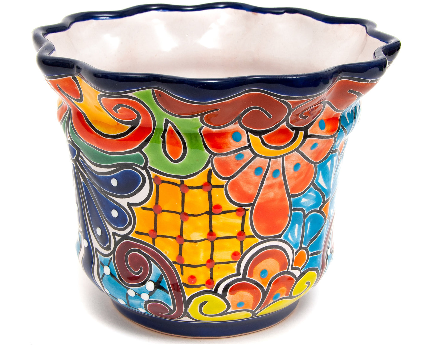 Scalloped Planter - Medium - Cobalt