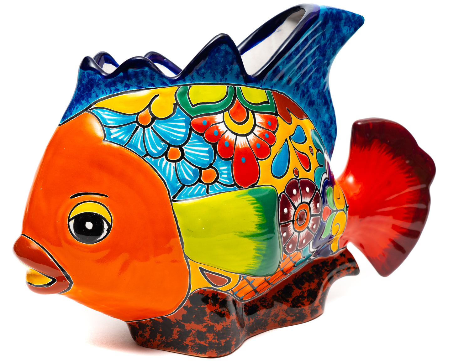 Large Fish Planter - Orange