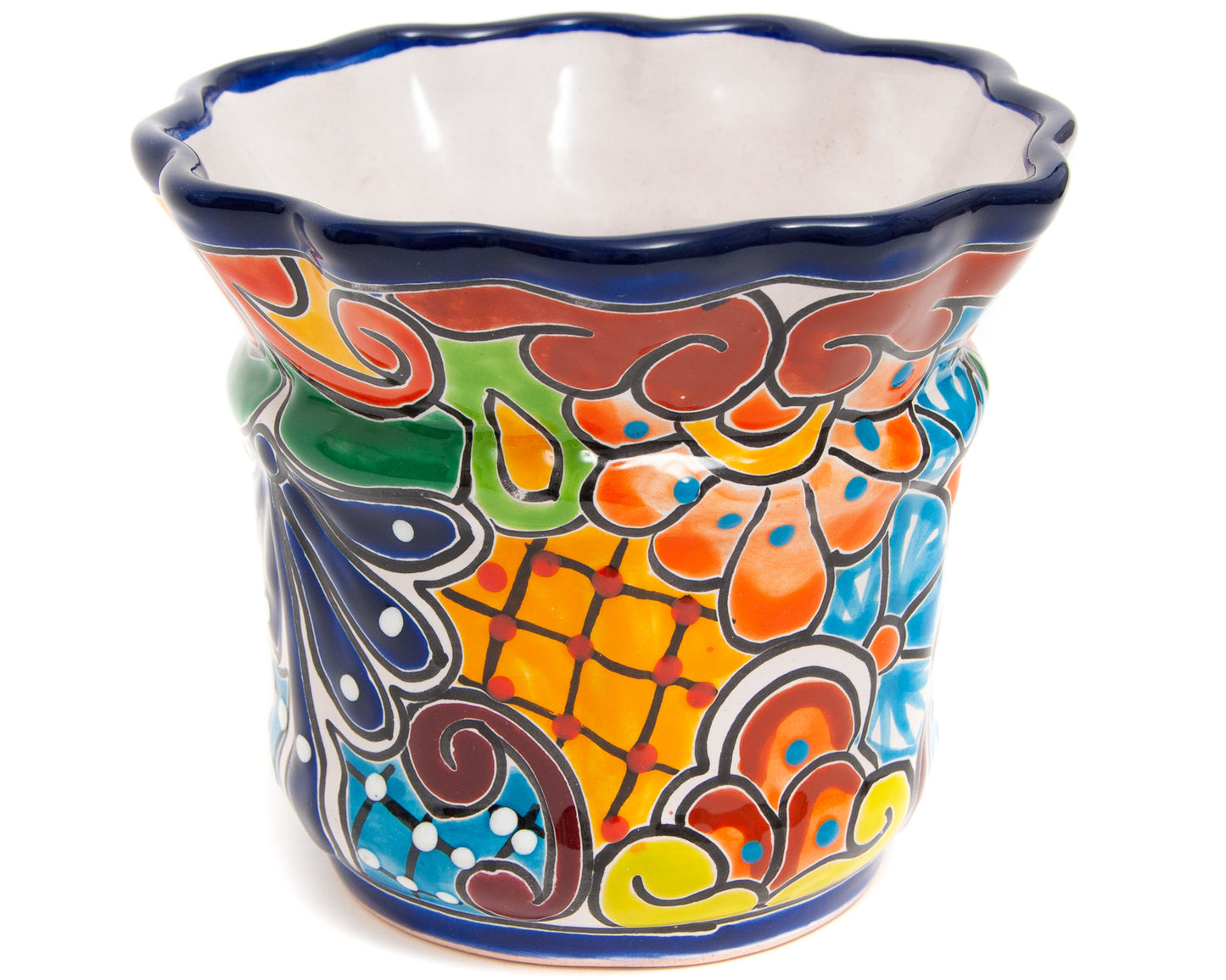Scalloped Planter - Small - Cobalt