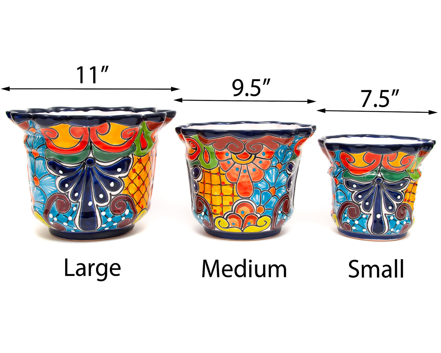 Scalloped Planter - Small - Cobalt