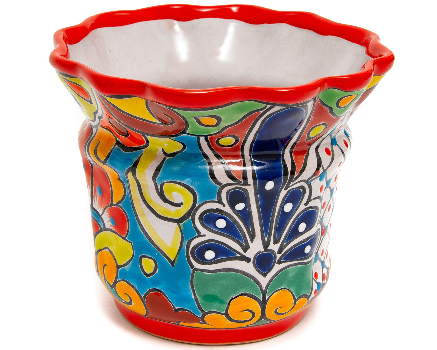 Scalloped Planter - Small - Red