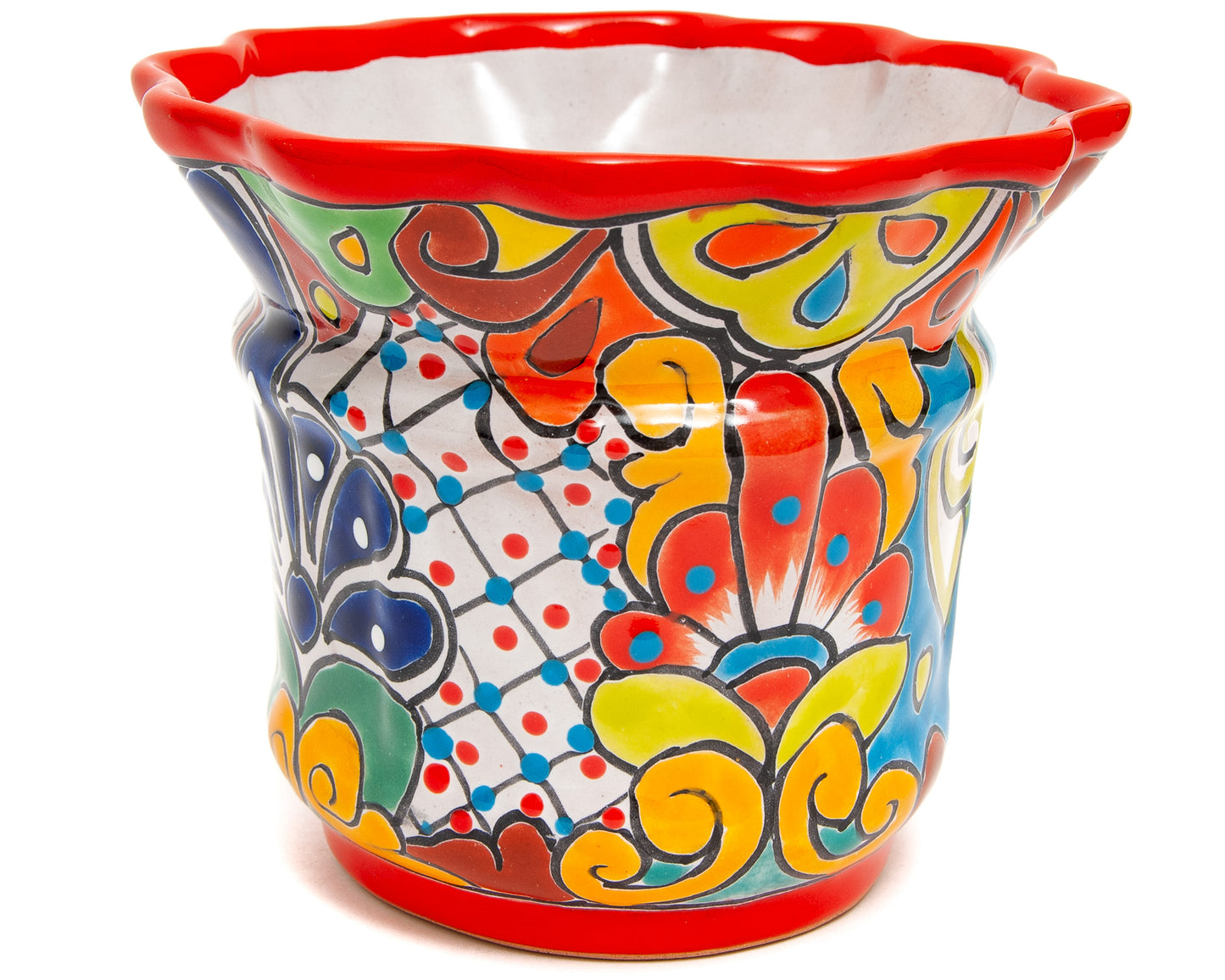 Scalloped Planter - Small - Red