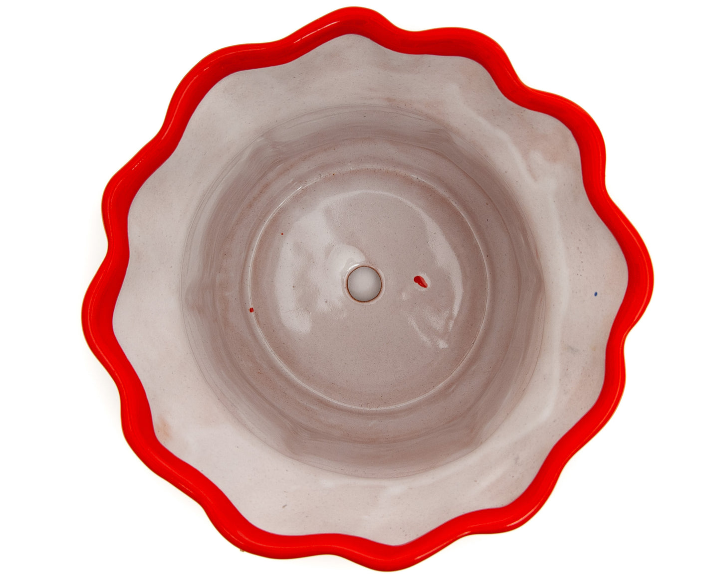 Scalloped Planter - Small - Red