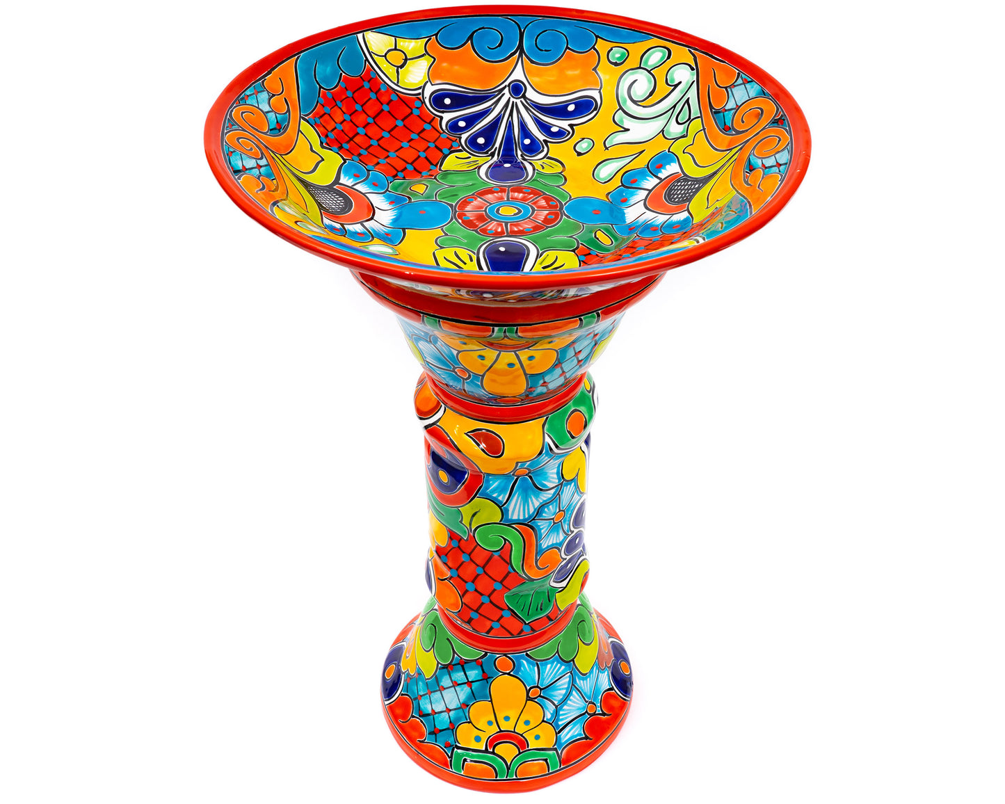 Large Bird Bath - Red