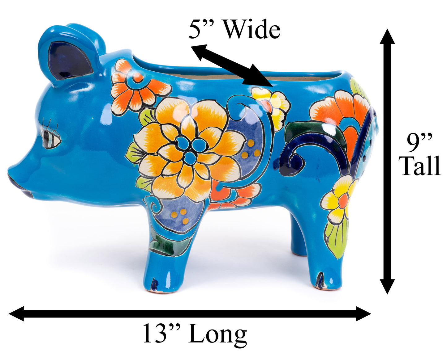 Pig Planter - Large - Turquoise
