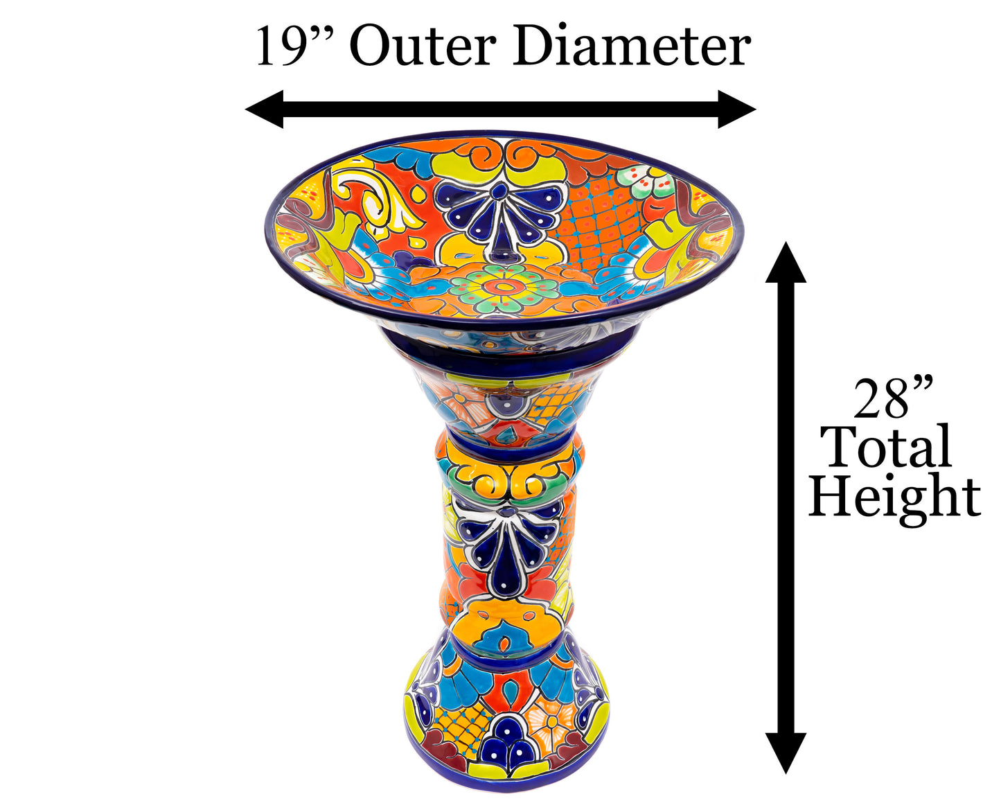 Large Bird Bath - Cobalt