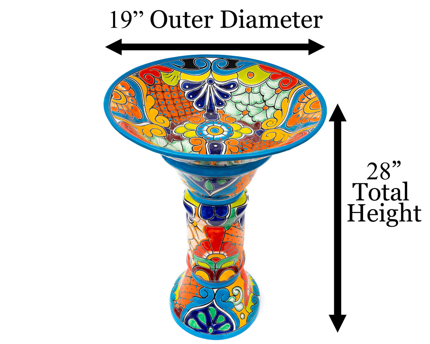 Large Bird Bath - Turquoise