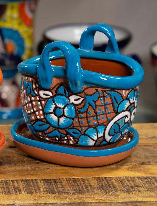 Terracotta Handbag Planter & Saucer