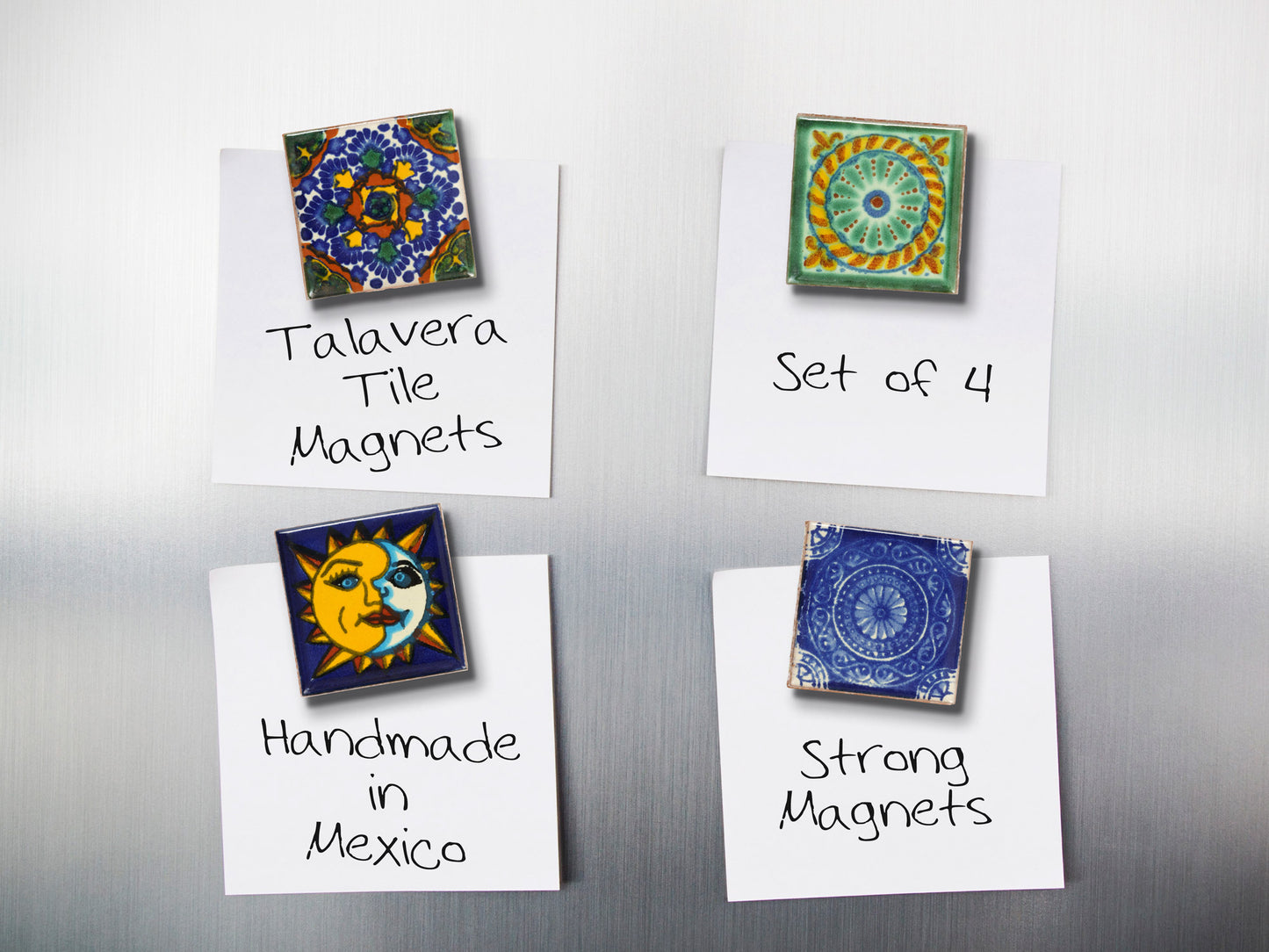 Talavera Tile Fridge Magnets - Set of 4 - Collection #1