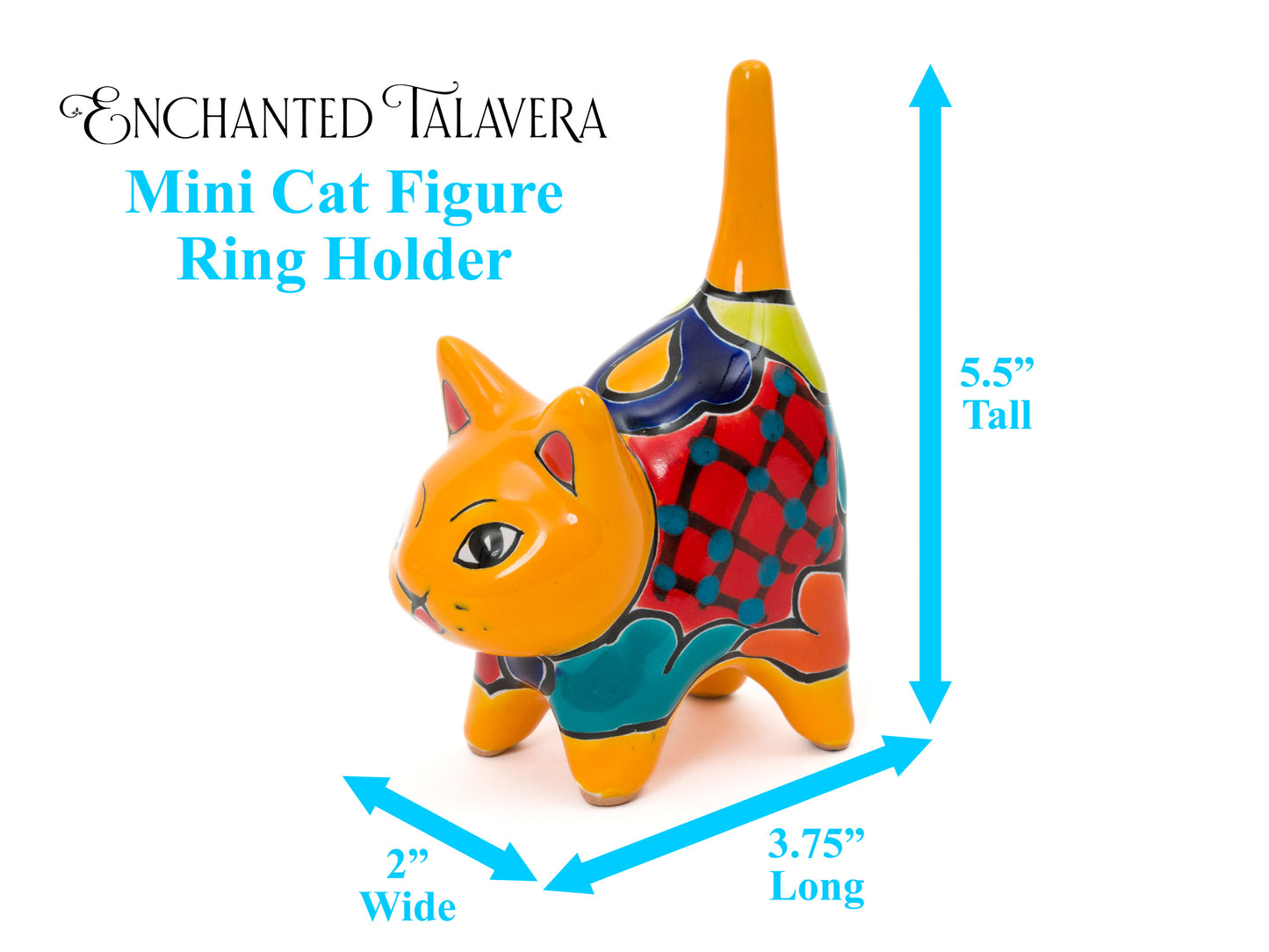Cat Mini Figurine Ring Holder - Marigold