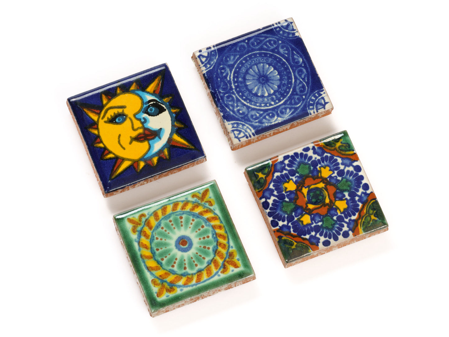 Talavera Tile Fridge Magnets - Set of 4 - Collection #1