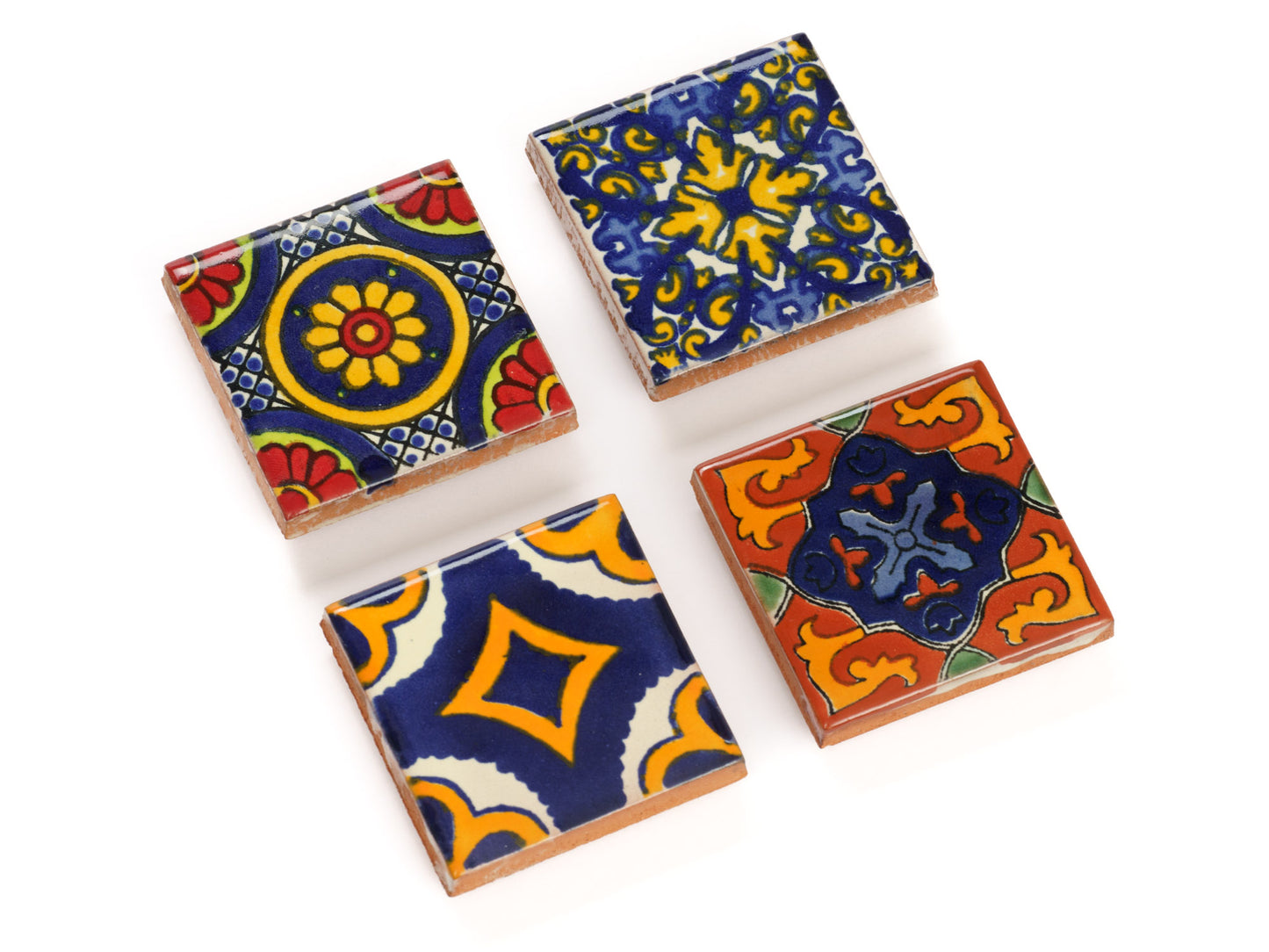 Talavera Tile Fridge Magnets - Set of 4 - Collection #2