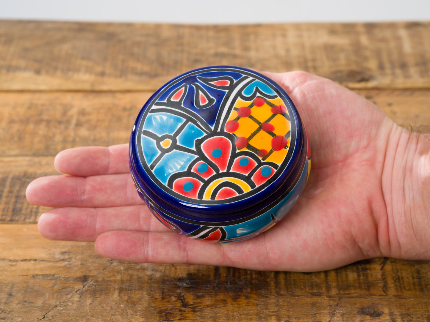 Circular Jewelry Box Cobalt