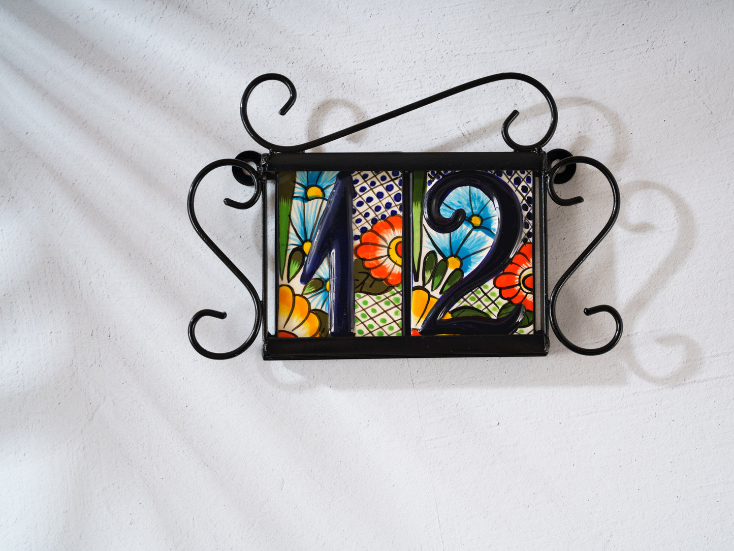 Address Tile Metal Frame - Wrought Iron - Black - MULTIPLE SIZES