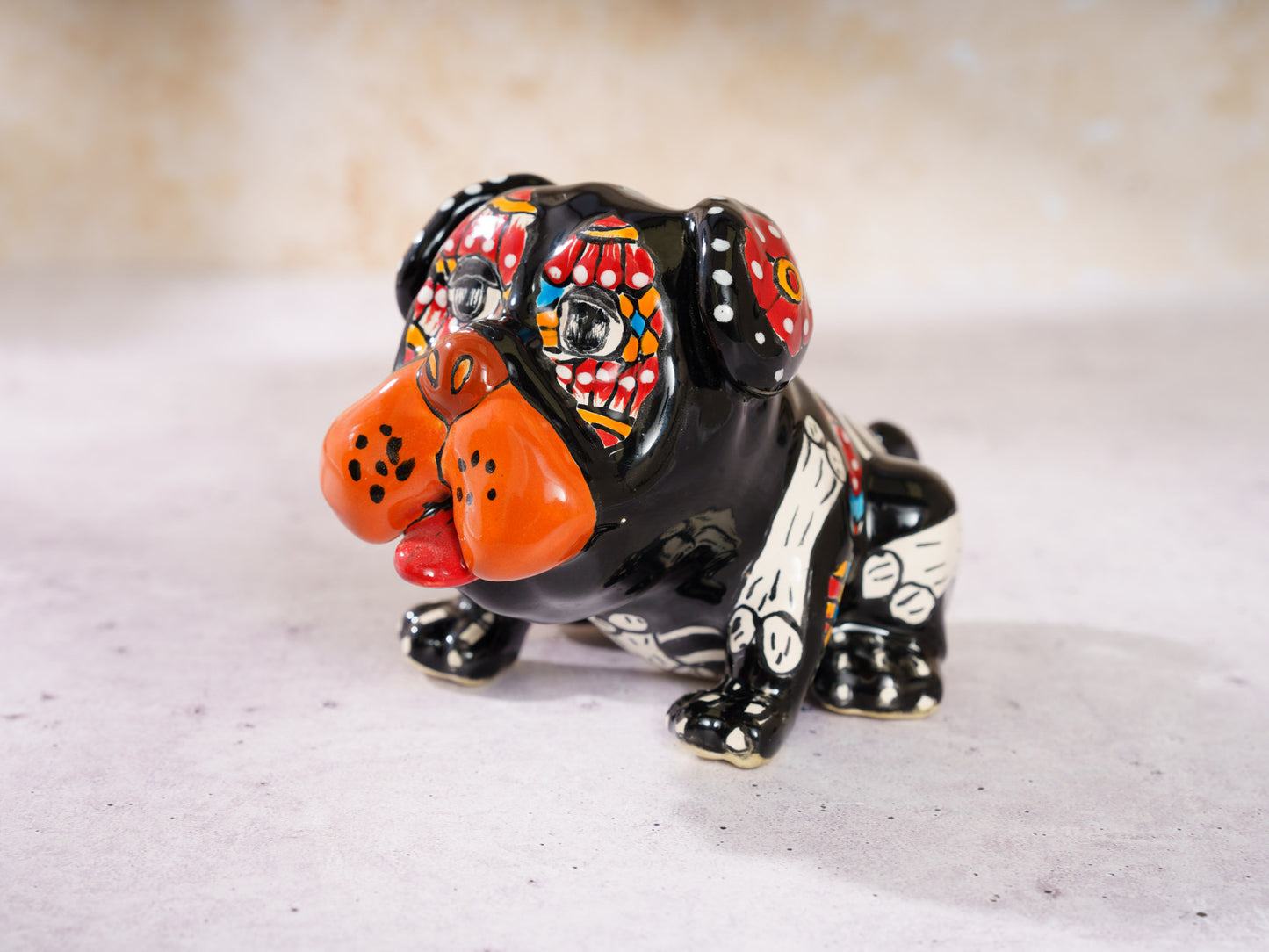 Premium Quality Small Bulldog Figure - Black