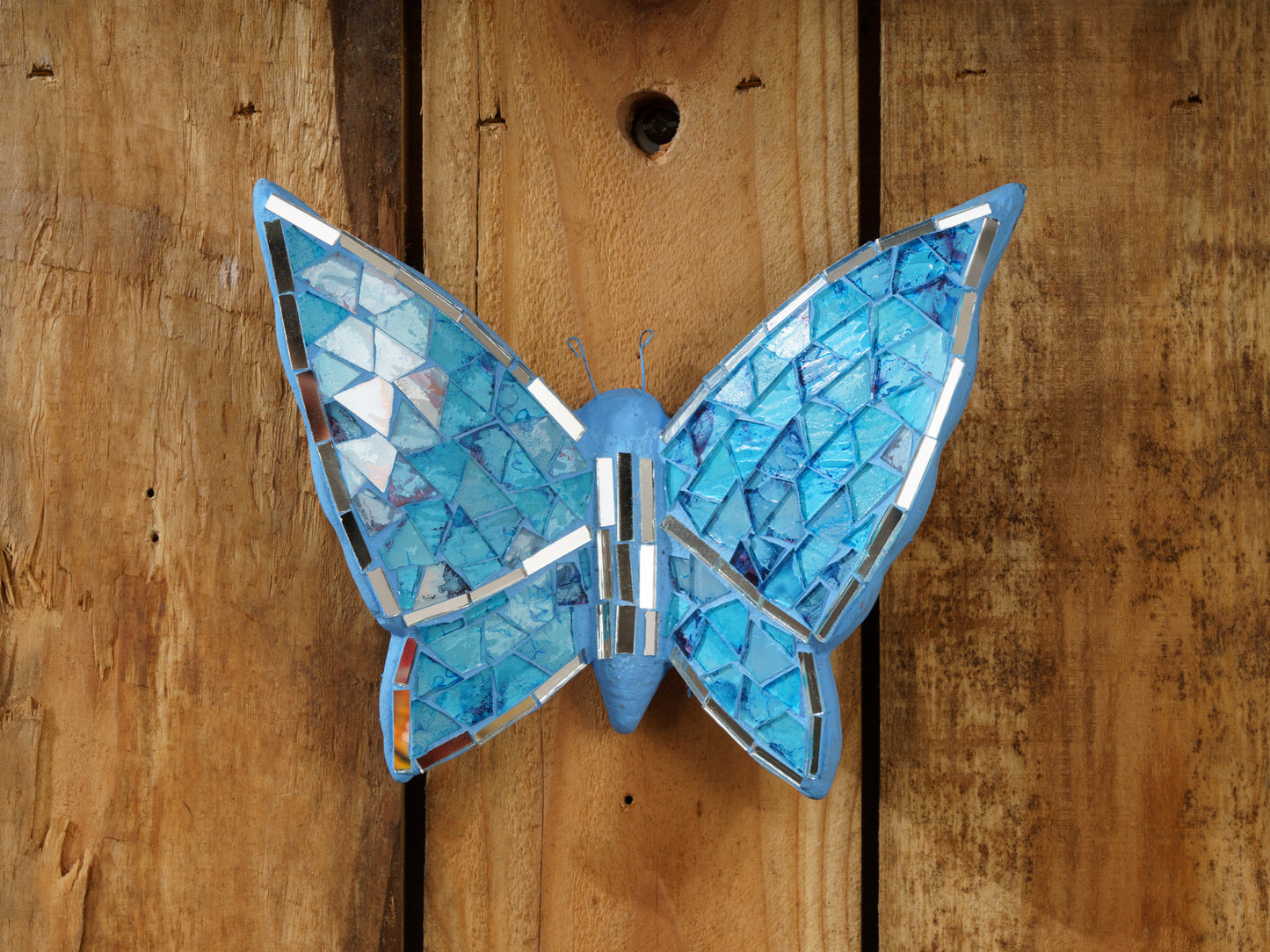 Mosaic Butterfly Wall Art - Turquoise - Multiple Sizes