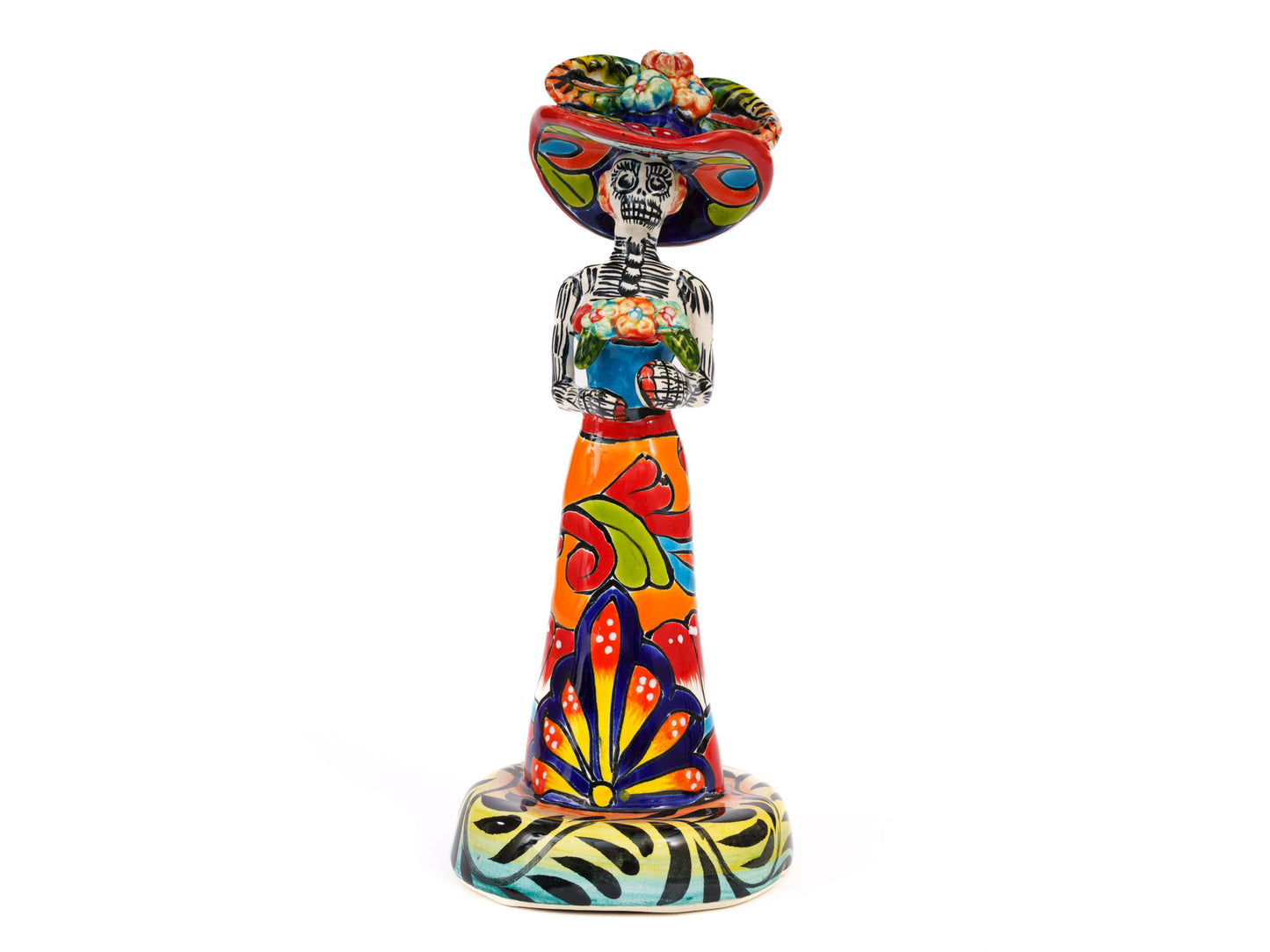 Catrina Figurine - Lisa - Mini - Traditional Orange