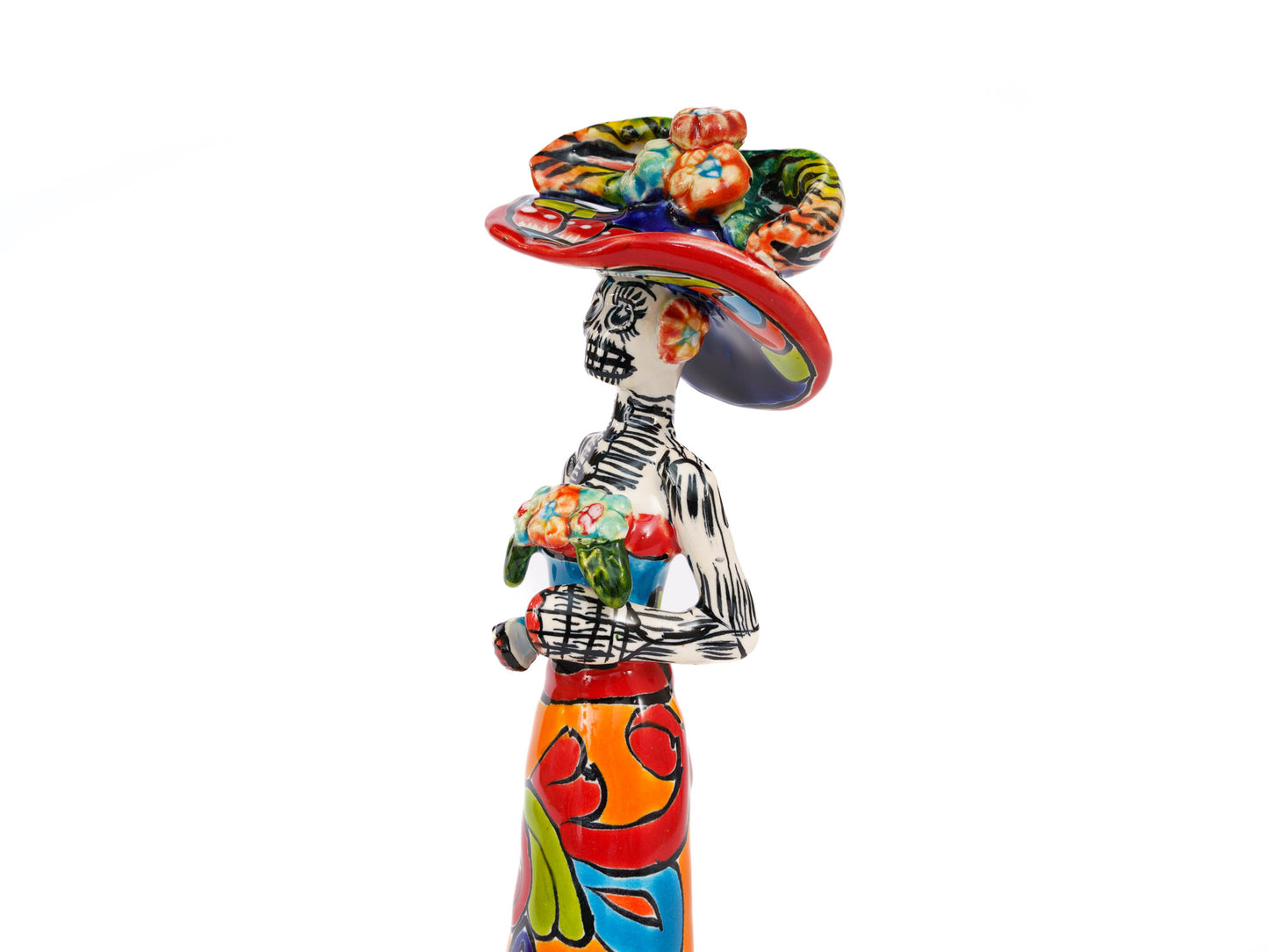 Catrina Figurine - Lisa - Mini - Traditional Orange