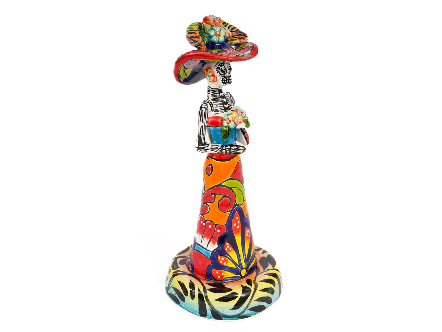 Catrina Figurine - Lisa - Mini - Traditional Orange