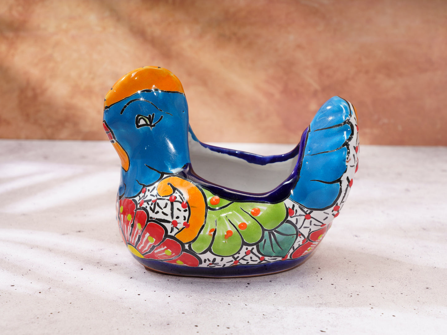 Small Chicken Succulent Flower Pot Turquoise