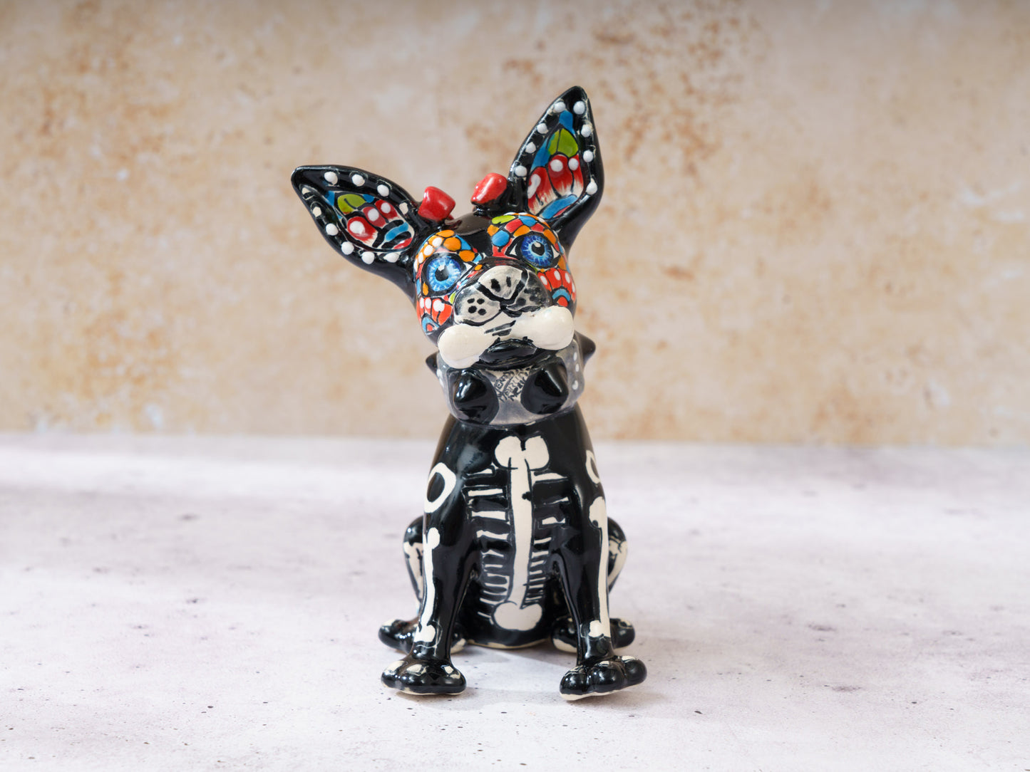 Chihuahua Boston Terrier Talavera Dog Figure - Mini