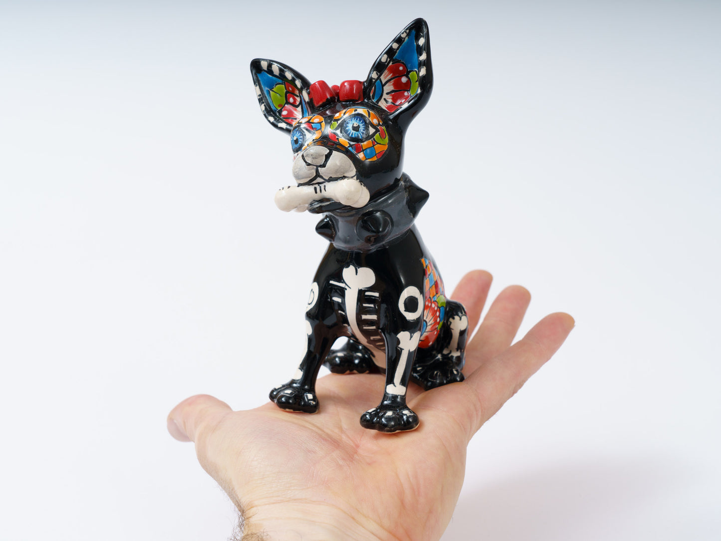 Chihuahua Boston Terrier Talavera Dog Figure - Mini