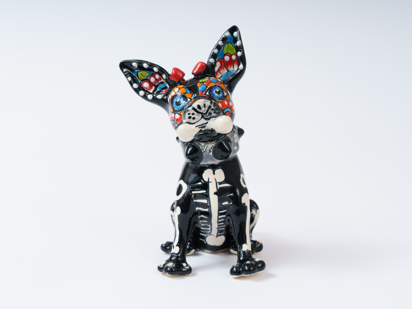 Chihuahua Boston Terrier Talavera Dog Figure - Mini