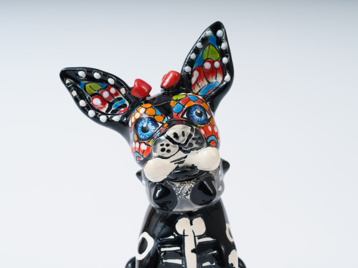 Chihuahua Boston Terrier Talavera Dog Figure - Mini