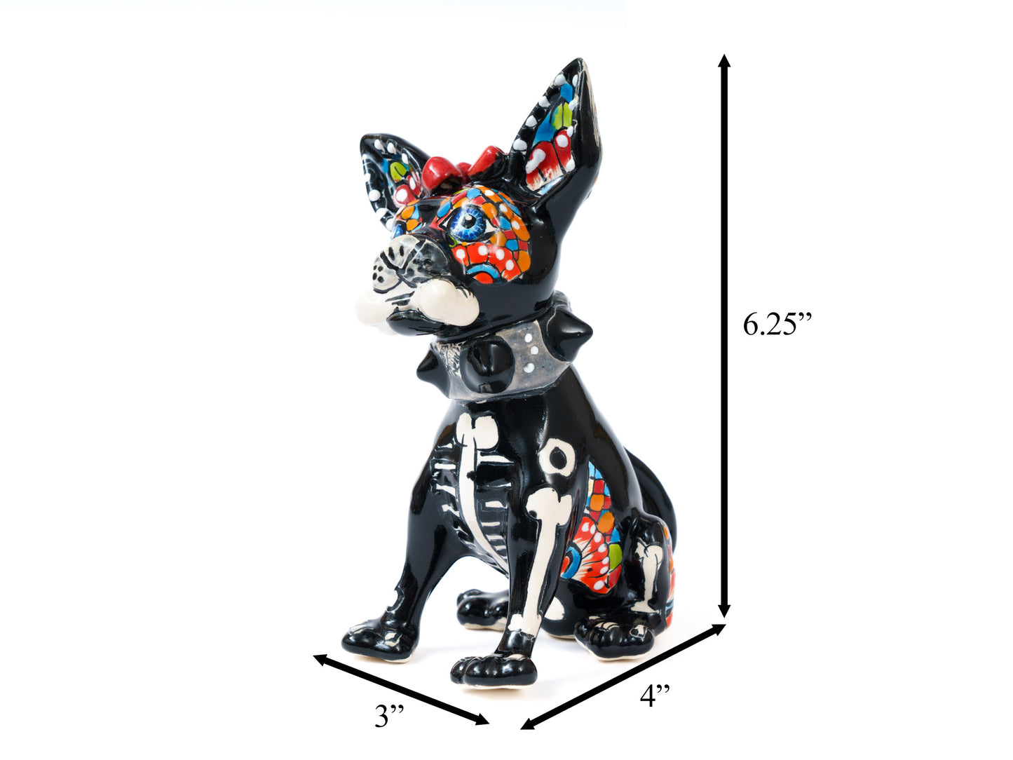 Chihuahua Boston Terrier Talavera Dog Figure - Mini