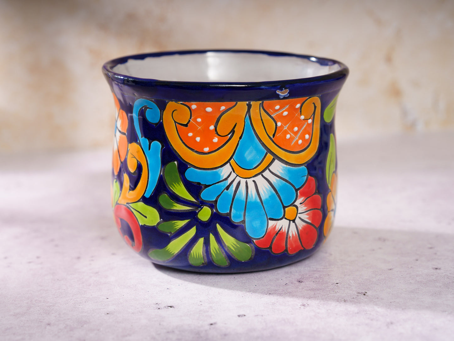 Circular Planter - Medium - Cobalt Butterfly - 1PC