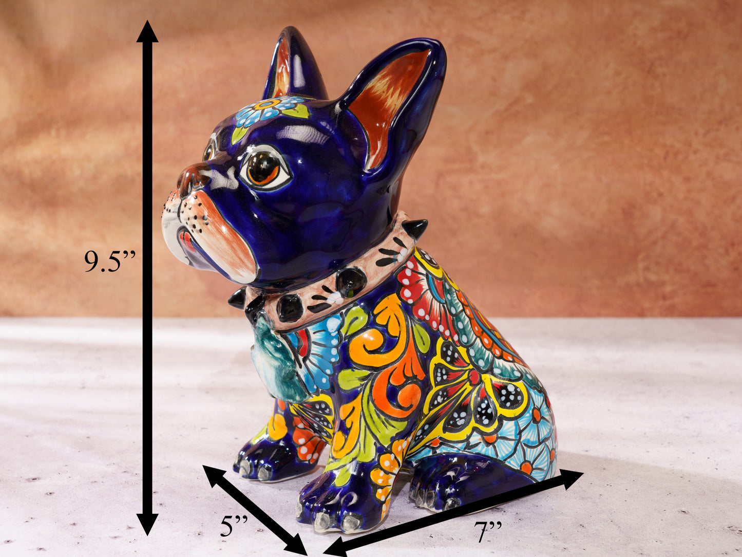 Premium French Bulldog - Cobalt - Talavera Colors Body Dog