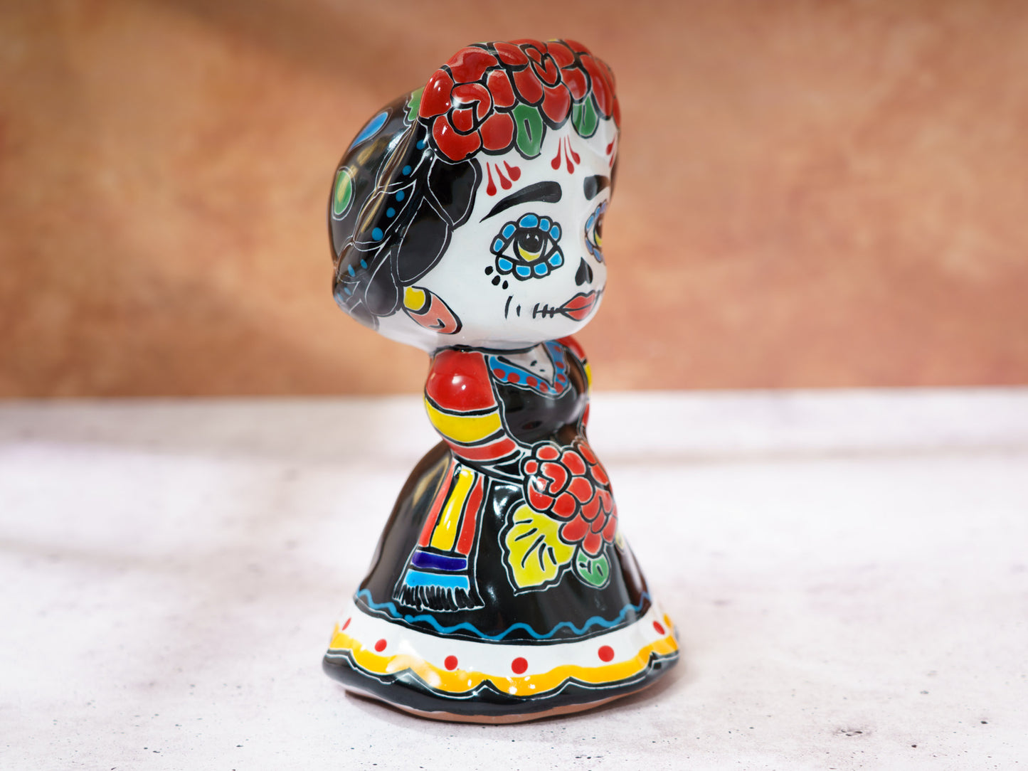 Frida Dia De Los Muertos Figurine - Red