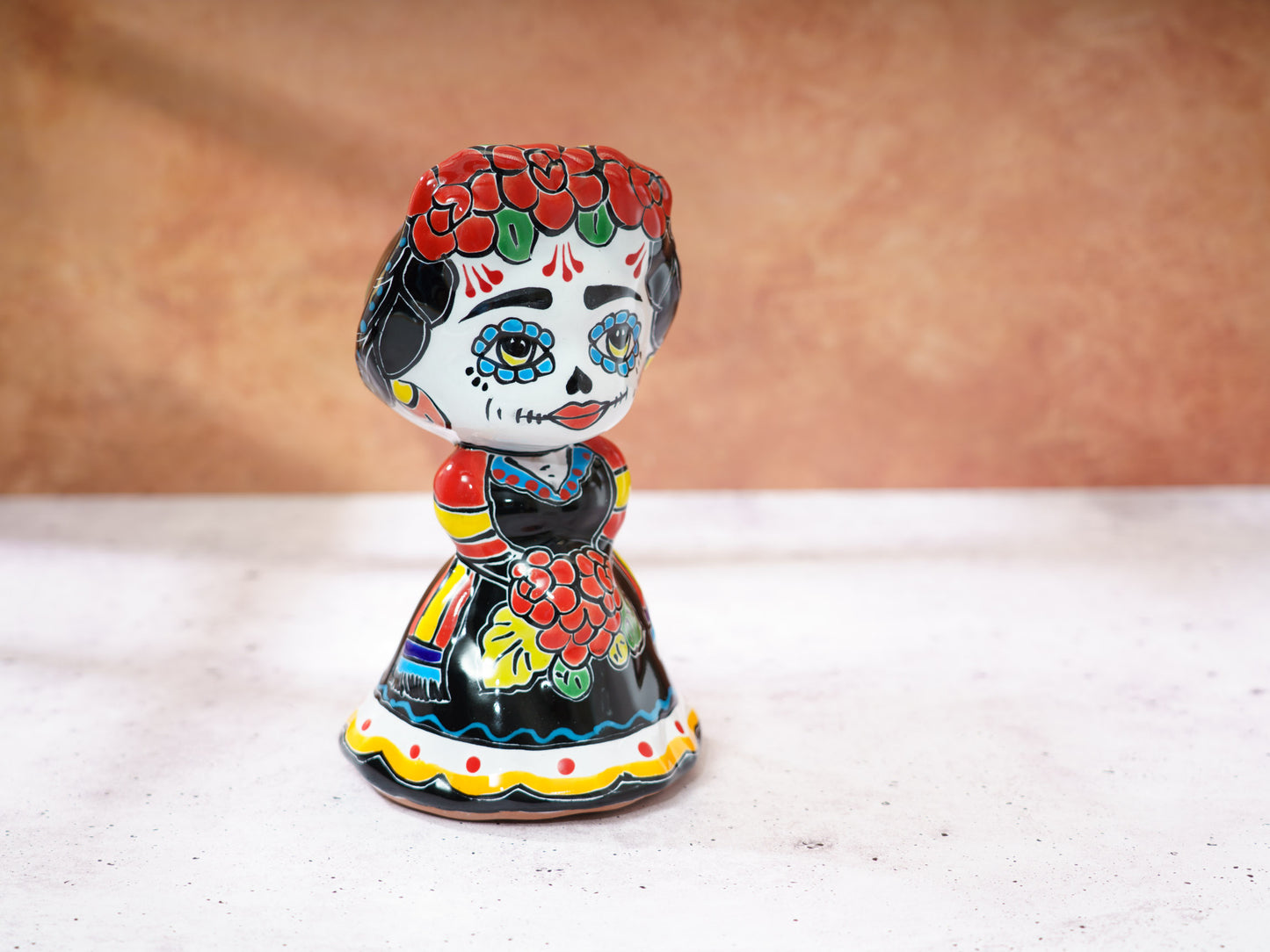 Frida Dia De Los Muertos Figurine - Red