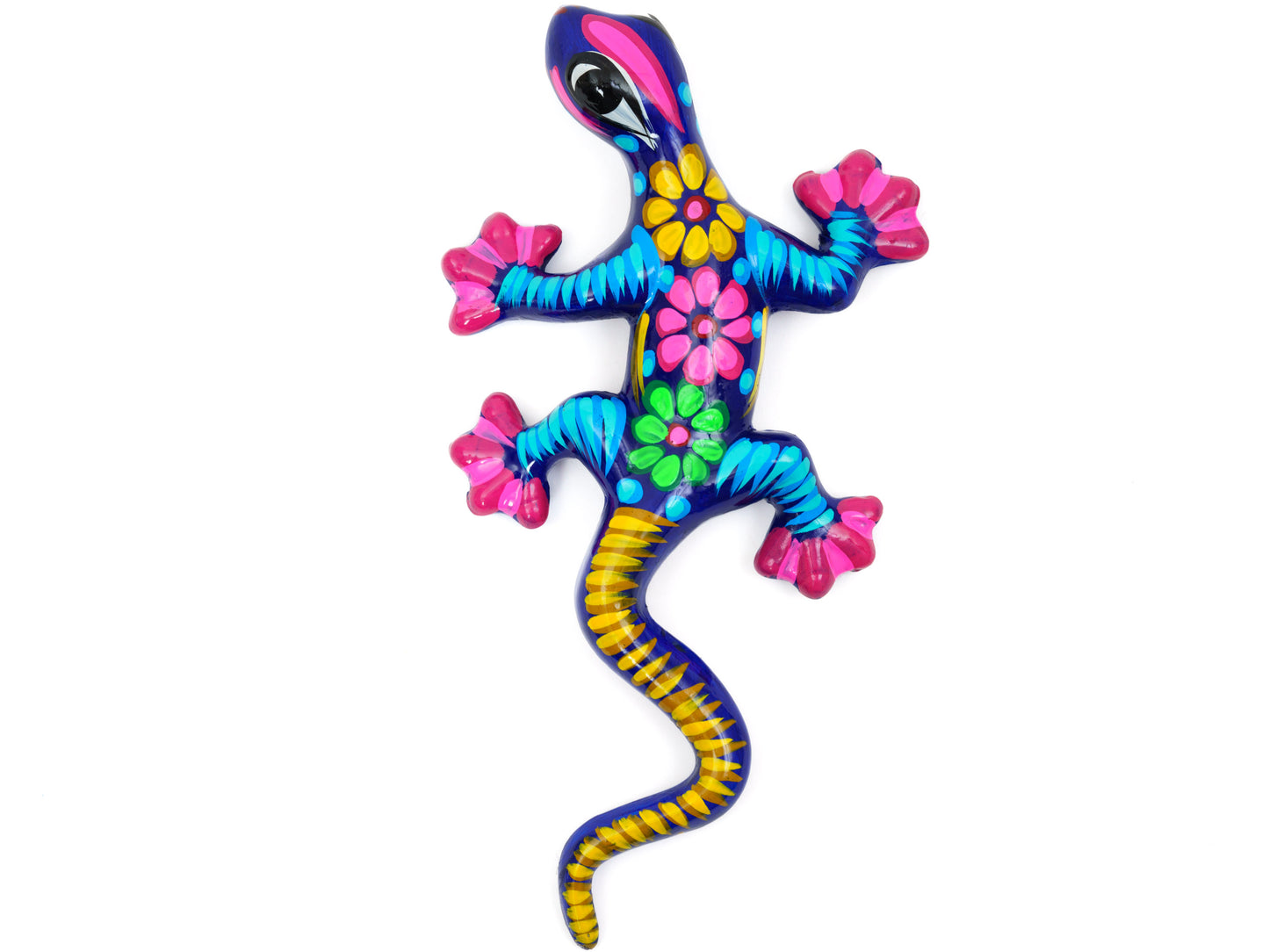 Set Of 3 Medium Climbing Geckos Wall Art Set Cobalt