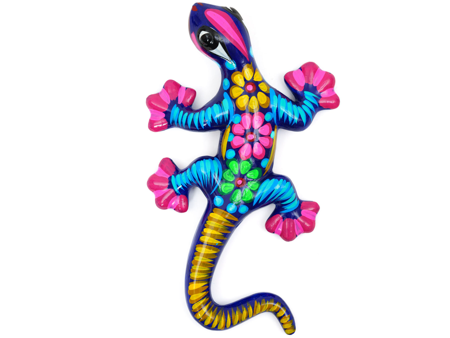 Set Of 3 Medium Climbing Geckos Wall Art Set Cobalt