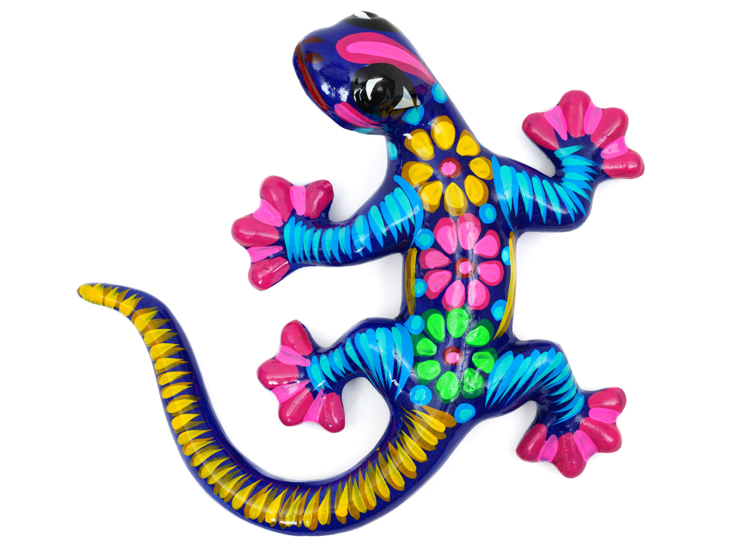 Set Of 3 Medium Climbing Geckos Wall Art Set Cobalt